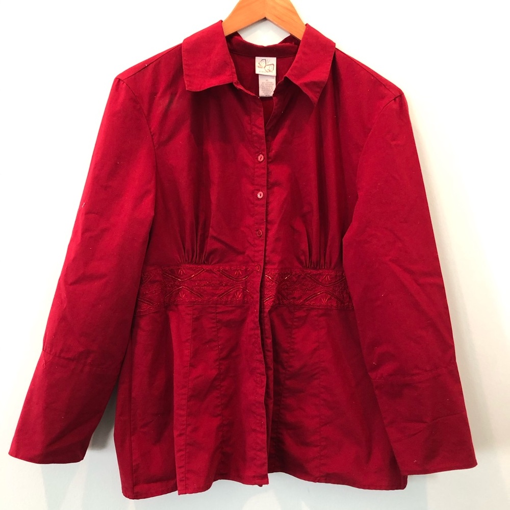 Red blouse